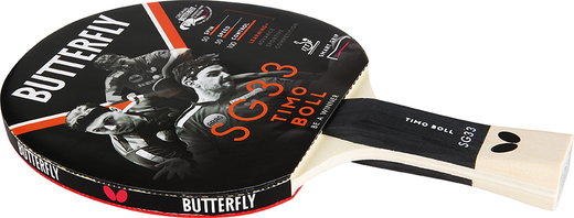 Butterfly Tischtennisschläger Timo Boll SG33 (Freizeit, Addoy Belag, 1,7mm Schwamm) 1 Schläger